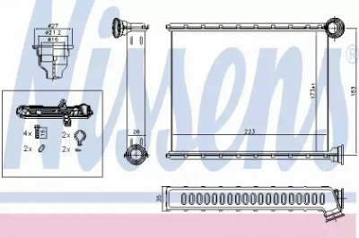 NISSENS 72962 -  Теплообменник, отопление салона