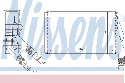 NISSENS 72985 -  Теплообменник, отопление салона