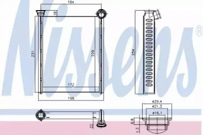 NISSENS 72987 -  Теплообменник, отопление салона