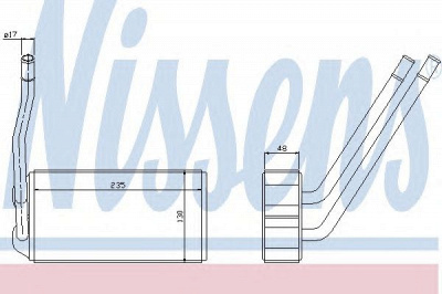 NISSENS 73000 -  Теплообменник, отопление салона
