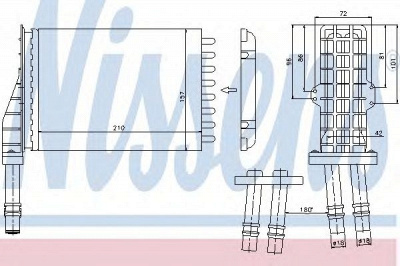 NISSENS 73258 -  Теплообменник, отопление салона