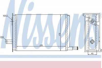 NISSENS 73330 -  Теплообменник, отопление салона