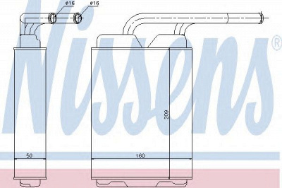 NISSENS 73349 -  Теплообменник, отопление салона