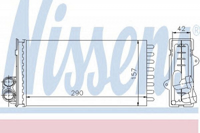 NISSENS 73356 -  Теплообменник, отопление салона