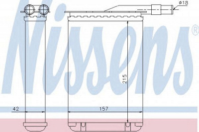 NISSENS 73359 -  Теплообменник, отопление салона