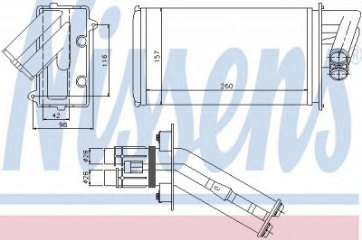 NISSENS 73368 -  Теплообменник, отопление салона
