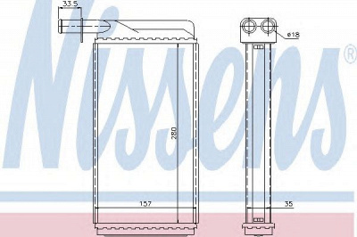 NISSENS 73385 -  Теплообменник, отопление салона