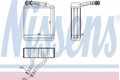 NISSENS 73464 -  Теплообменник, отопление салона