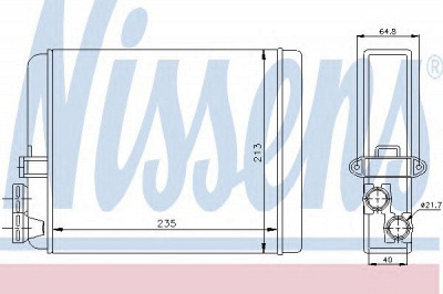 NISSENS 73641 -  Теплообменник, отопление салона