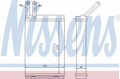 NISSENS 73642 -  Теплообменник, отопление салона