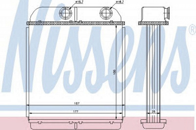 NISSENS 73644 -  Теплообменник, отопление салона