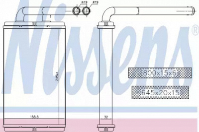 NISSENS 73676 - Радиатор отопителя