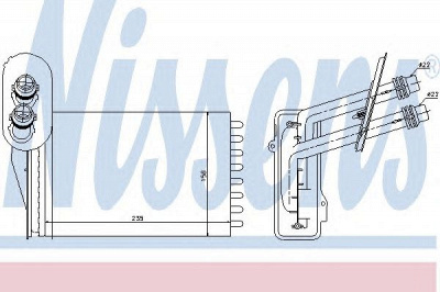 NISSENS 73850 -  Теплообменник, отопление салона