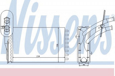 NISSENS 73961 -  Теплообменник, отопление салона