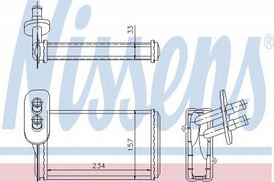 NISSENS 73962 -  Теплообменник, отопление салона