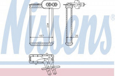 NISSENS 73963 -  Теплообменник, отопление салона