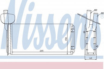 NISSENS 73965 -  Теплообменник, отопление салона
