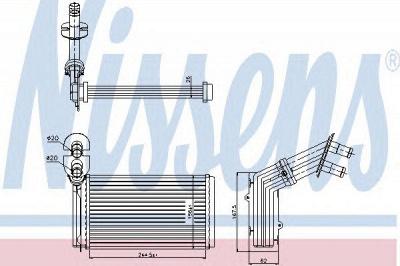 NISSENS 73973 -  Теплообменник, отопление салона
