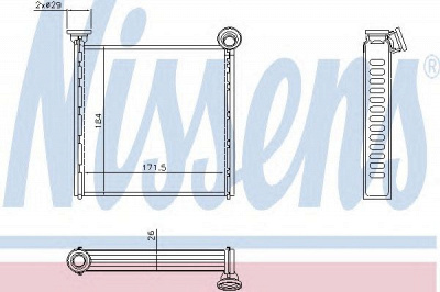 NISSENS 73980 -  Теплообменник, отопление салона