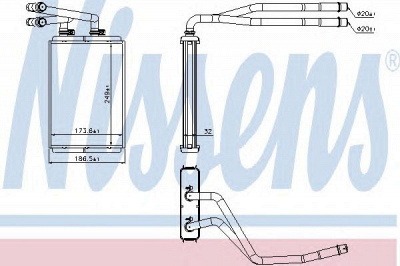NISSENS 73990 -  Теплообменник, отопление салона