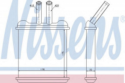 NISSENS 76502 -  Теплообменник, отопление салона