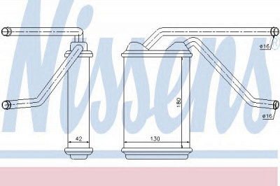 NISSENS 76511 -  Теплообменник, отопление салона