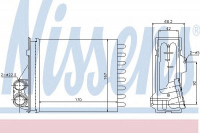 NISSENS 76512 -  Теплообменник, отопление салона