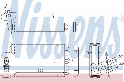 NISSENS 77528 -  Теплообменник, отопление салона