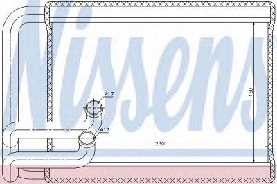 NISSENS 77533 -  Теплообменник, отопление салона