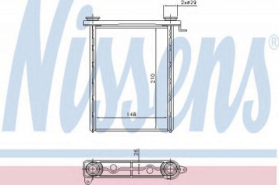 NISSENS 77539 -  Теплообменник, отопление салона