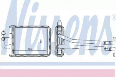 NISSENS 77540 -  Теплообменник, отопление салона