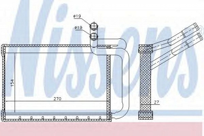 NISSENS 77635 -  Теплообменник, отопление салона