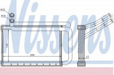 NISSENS 77636 -  Теплообменник, отопление салона