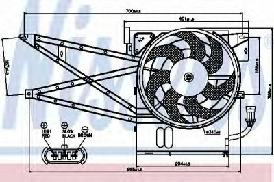 NISSENS 85017 -  Вентилятор, конденсатор кондиционера