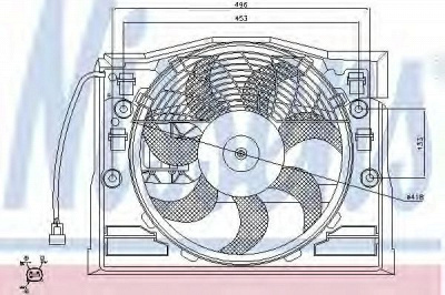 NISSENS 85650 -  Вентилятор, конденсатор кондиционера