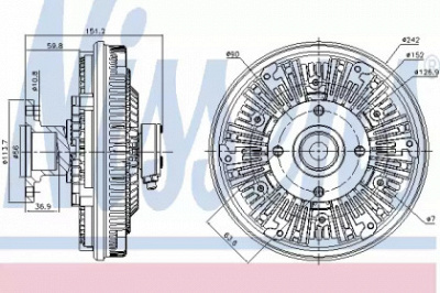 NISSENS 86030 -  Сцепление, вентилятор радиатора