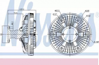 NISSENS 86035 -  Сцепление, вентилятор радиатора