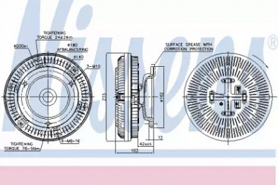 NISSENS 86040 -  Сцепление, вентилятор радиатора