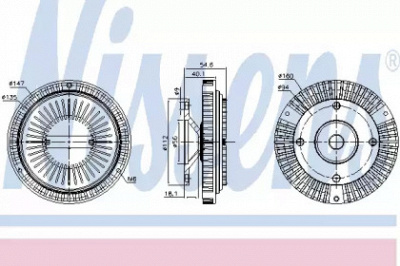 NISSENS 86044 -  Сцепление, вентилятор радиатора