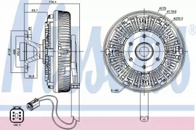 NISSENS 86050 -  Сцепление, вентилятор радиатора