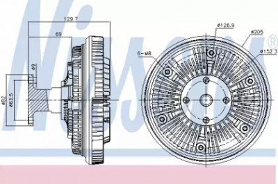 NISSENS 86091 -  Сцепление, вентилятор радиатора