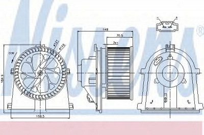NISSENS 87022 -  Вентилятор салона