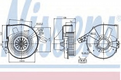 NISSENS 87028 -  Вентилятор отопителя