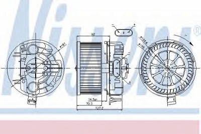 NISSENS 87043 -  Вентилятор салона