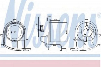 NISSENS 87047 -  Вентилятор салона