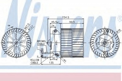 NISSENS 87057 -  Вентилятор салона