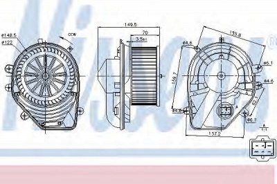 NISSENS 87060 -  Вентилятор салона