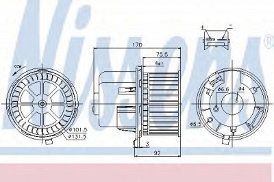 NISSENS 87061 -  Вентилятор салона