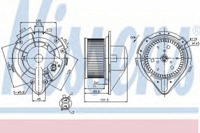 NISSENS 87066 -  МОТОРЧИК ПЕЧКИ AUDI 80 / 90 (86-) 1.6