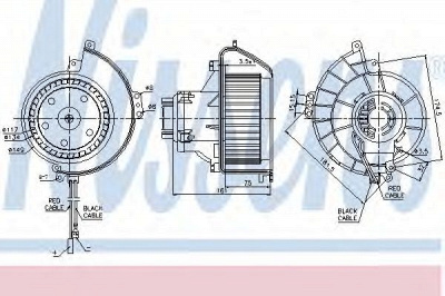NISSENS 87081 -  Вентилятор салона